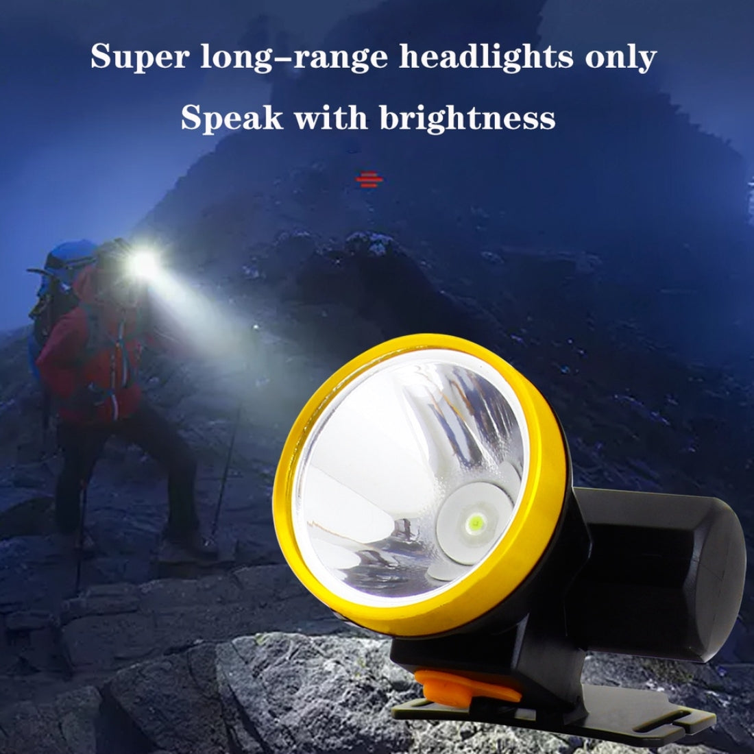 🔦 75W Rechargeable Head Torch with Long-Range Laser Beam & Adjustable Strap ⚡